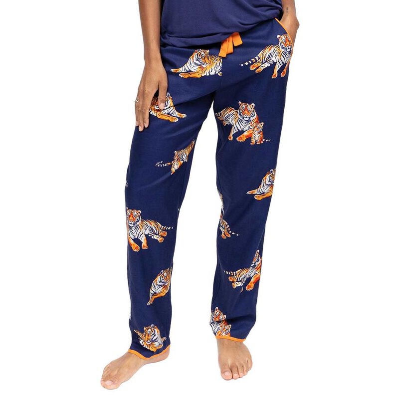 Cyberjammies Indigo Navy Tiger Print Pyjama Bottoms image number 0